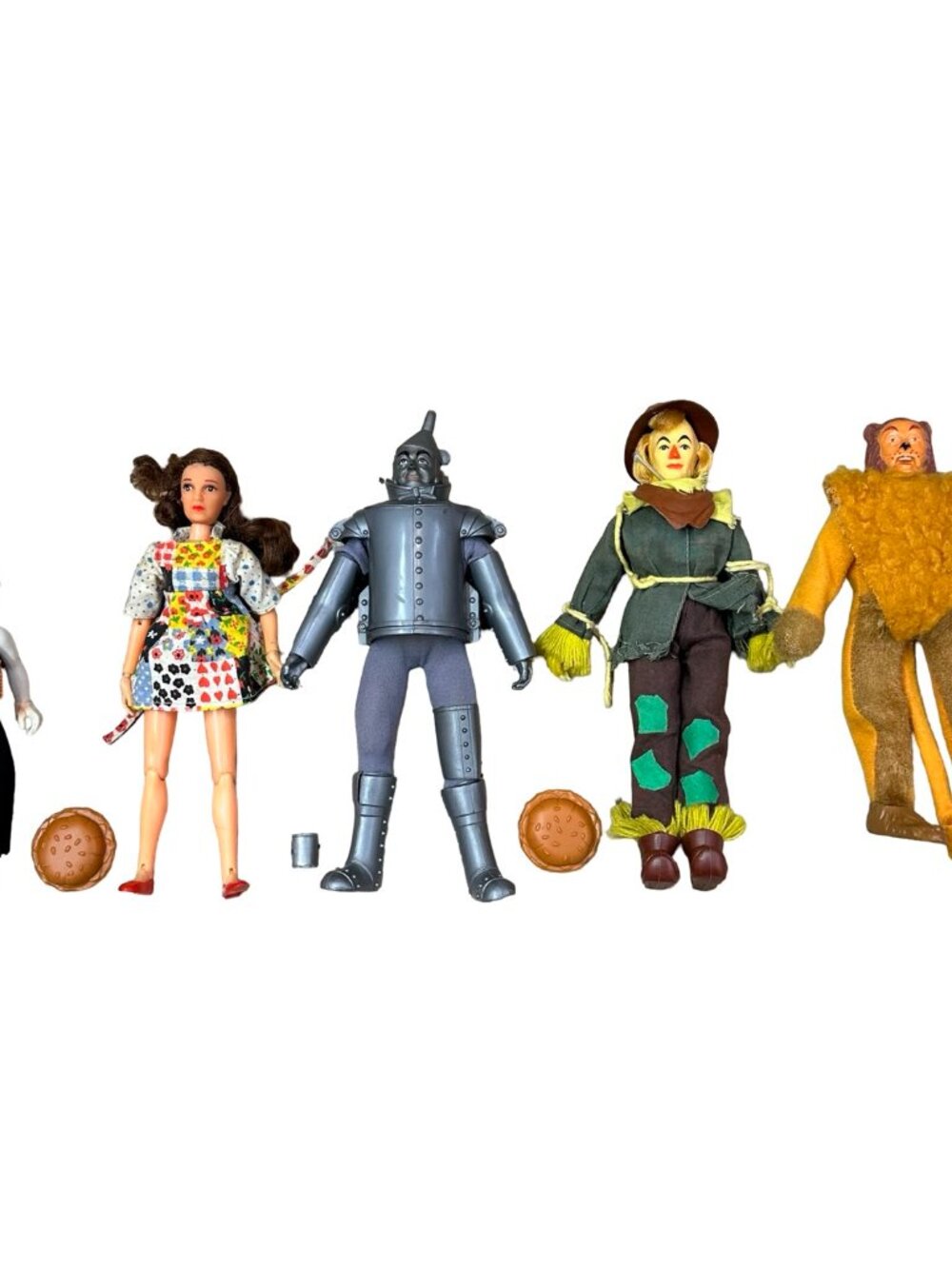Vintage 1970s Mego Wizard of Oz Lot Dorothy Lion Scarecrow Tin Man Used
